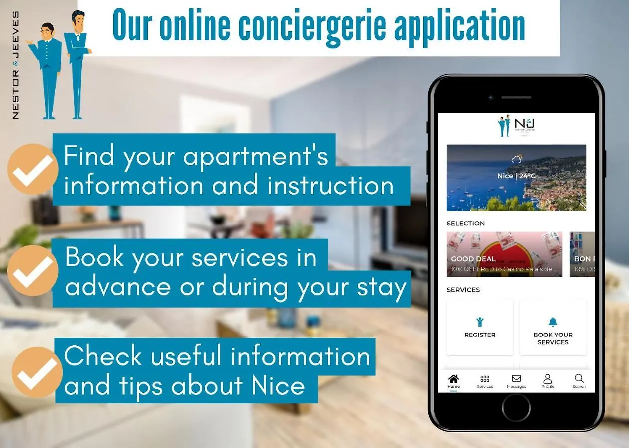 Nestor&Jeeves - Les Aigles - Very Close Sea - Top Floor - Luxurious 0*, Nice France